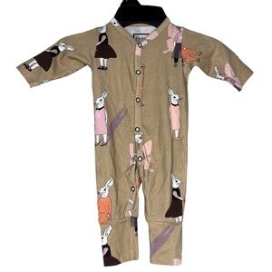 Hebe bunny print baby onesie size 0-2 m